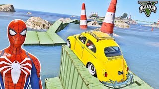 CARROS Fusca na Rampa Desafio Saltos sobre o Mar  GTA V Mods  IR GAMES [upl. by Batsheva]