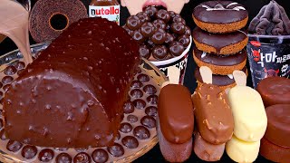 ASMR MALTESERS CHOCOLATE MILK OREO MAGNUM ICE CREAM CAKE NUTELLA DESSERT MUKBANG 먹방咀嚼音 EATING SOUNDS [upl. by Nerhe850]