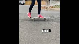 Shuv it Ik i landed it kinda weird lol fypシ゚ popshuvit skateboarding trick shuvit shorts [upl. by Nyvets]