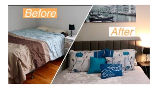 bedroom renovation under 150 bedroom makeover on a budget [upl. by Hsirrap912]