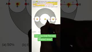 Percent Shaded Area  Circle maths sat exam mathematics geometry triangle satmathprep [upl. by Yoho]