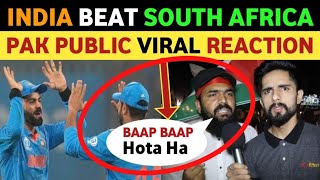 INDIA BEAT SOUTH AFRICA VIRAL PAKISTANI PUBLIC REACTION ON INDIAS WIN WORLD CUP 2023  REAL TV [upl. by Jimmy738]