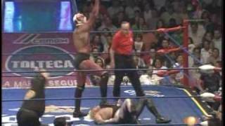 CMLL 050609 Héctor Garza Shocker Volador Jr VS Dos Caras Jr Team No Limit 33 [upl. by Spiers]