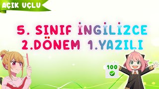 5 Sınıf İngilizce 2Dönem 1Yazılı 2024 [upl. by Adym722]