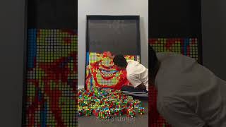 Rubix cube art plz like art woodworkingartandcrafts rubikscube illusion artist drawi [upl. by Drahsar]