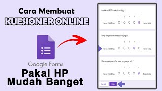 Cara membuat kuisioner skala likert di HP dengan mudah pakai Google Form  kuisioner penelitian [upl. by Dnalyram740]