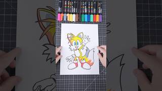 Drawing Tails in under 1 Minute Tails sonic shorts [upl. by Irbua]