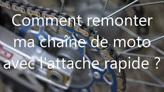 Tuto  Attache rapide chaine de moto  comment faire [upl. by Klemperer]