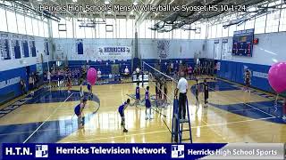 Herricks High Schools Boys V Volleyball vs Syosset HS 10124 [upl. by Beaufort335]