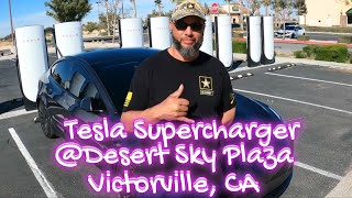 Desert Sky Plaza Supercharger Review in Victorville CA  4K  USC Road Trip [upl. by Haleak]