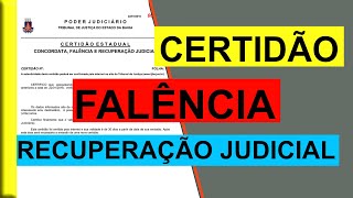 COMO TIRAR A CERTIDÃO DE FALÊNCIA CONCORDATA E RECUPERAÇÃO JUDICIAL PASSO A PASSO [upl. by Nnair556]