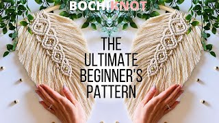 The Ultimate Beginners Guide To Making a Large Macrame Feather Wall Hanging [upl. by Radnaskela]