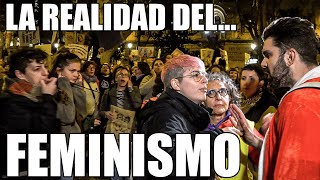 ESTO ES FEMINISMO ME ACOSAN Y EXPULSAN por ser HOMBRE en MANIFESTACIÓN FEMINISTA [upl. by Elleirb]