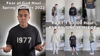 Fear of God Essentials SS22 HAUL  SIZING  TRY ON of EVERY PIECE [upl. by Ydrah]