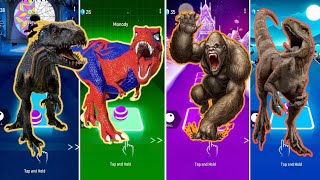 🦖 Indoraptor vs TRex Spider Man vs Godzilla vs Jurassic World  Coffin Dance 🪩 [upl. by Janey]