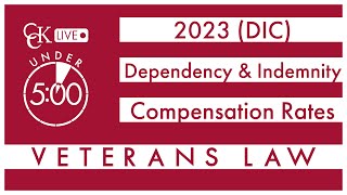 VA DIC Rates for 2023 Dependency and Indemnity Compensation [upl. by Ion]