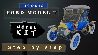 🚗🖌️ Building Iconic Ford Model T  Revell Model kit step by step [upl. by Eanom530]