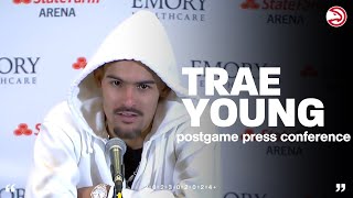 Hawks vs Nets Postgame Press Conference Trae Young [upl. by Einneb]