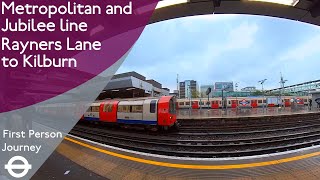 London Underground First Person Journey  Rayners Lane to Kilburn [upl. by Lorilee]