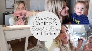 Painting Cabinets Beauty Favs and Emotions  Vlog 8 [upl. by Nelyaw]