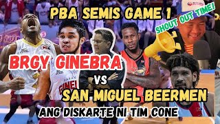 Ginebra vs San Miguel  Tim Cone  Game 1 PBA Semis [upl. by Novi]