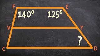 Determining the missing angle of a trapezoid [upl. by Enitsuga]