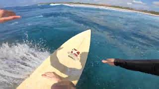 POV SURFING WEIRD SLABBY WEDGY WAVES ON A SHALLOW REEF BALI PT 2 OF 2 [upl. by Ahsenot263]