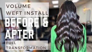 How To Start Your SewIn Hair Extension  Weft Tutorial weftextensions hairextensions [upl. by Scrope153]