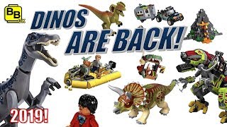 LEGO 2019 JURASSIC WORLD SETS REVEALED BARYONYX [upl. by Grizelda]