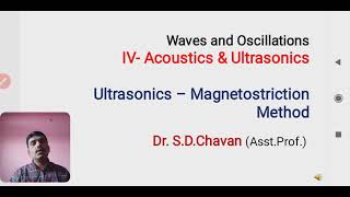 UltrasonicsMagnetostriction method [upl. by Neeham712]