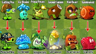 PvZ 2 Discovery  Every Plants Evolution NOOB  PRO Version v1151 [upl. by Dino]