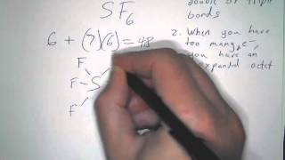 Expanded octet lewis structure How to draw the lewis structure of SF6 [upl. by Nawak314]