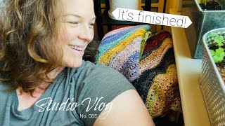 Studio Vlog 085  Finished Habitation Throw amp Cardigan Progress [upl. by Ahsiket]