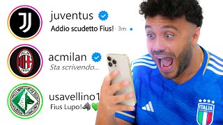 😱 SCRIVO A 100 SQUADRE ITALIANE SU INSTAGRAM E 🇮🇹 [upl. by Arsi]