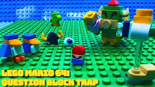 LEGO Mario 64 Question Mark Block Trap  Stop Motion Animation Ⓜ️❔🧢 [upl. by Donell]