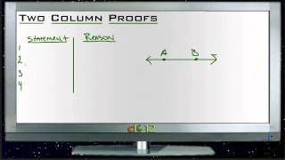 Two Column Proofs Lesson Basic Geometry Concepts [upl. by Linzer]