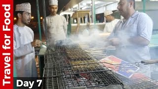 Nizwa Date Palm Oasis and Omani Street Food Mishkak [upl. by Elockin942]