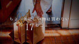 ちょっと欲しい物は買わない１７のこと [upl. by Garlanda976]