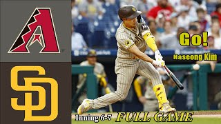 Diamondbacks Vs Padres Full Game innings 79 Jul 62024  Mlb Full Game Today [upl. by Neehar]