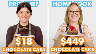 449 vs 18 Chocolate Cake Pro Chef amp Home Cook Swap Ingredients  Epicurious [upl. by Bluhm]