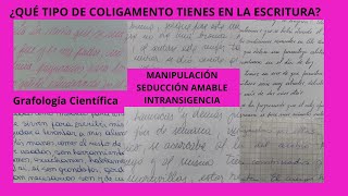 CLASE 44 GRAFOLOGÍA CIENTÍFICA  ESCRITURA CON COLIGAMENTO EN ÁNGULO Y BUCLE [upl. by Spear]