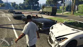 Police Chase vs Sports Cars in GTA V – Intense Crashes amp Escapes [upl. by Ahseekat]