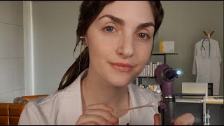 ASMR Doctor  Ear Infection Exam Close Soft Spoken [upl. by Anayk482]