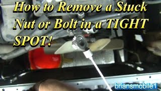 How to Remove a Stripped Bolt or Nut in a Tight Spot [upl. by Ring]