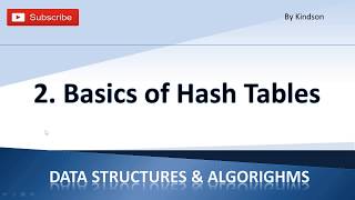 2 Basics of Hash Tables [upl. by Sari]