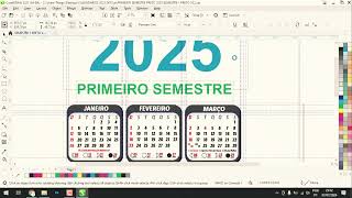 Calendário 2025 Vetor Semestral Editável [upl. by Rebmik]