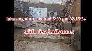 Strong rain with few hailstones rain hailstones weatherupdate [upl. by Ayomat601]