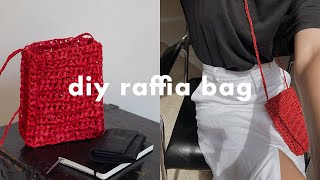 DIY  Super easy Tasche aus Bast häkeln  Crochet Raffia Bag Tutorial für Anfänger [upl. by Schwinn722]