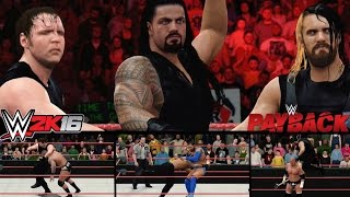 WWE 2K16  The Shield Defeats Evolution at Payback 2014 [upl. by Menis587]