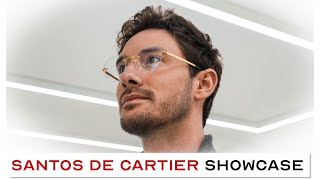 These NEW 2023 Cartier Glasses are AMAZING  Santos de Cartier Rimless  Sunglasses Showcase [upl. by Ewan]